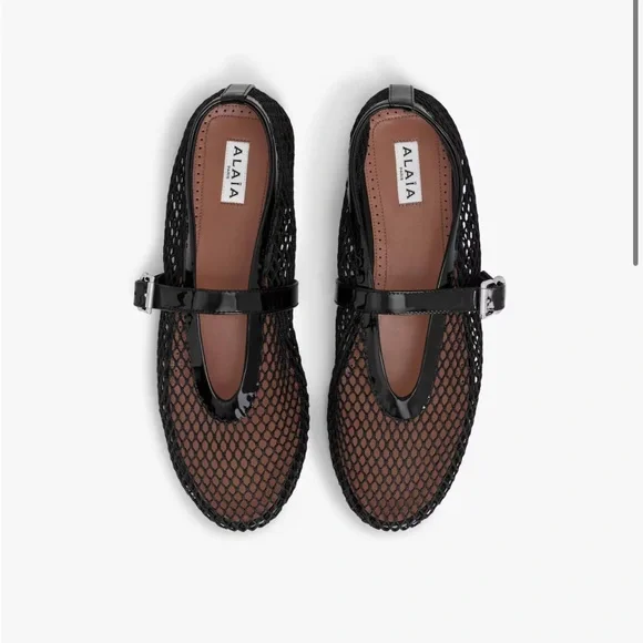 Alaia fishnet ballet flats 9 LIKE NEW - Picture 2 of 6